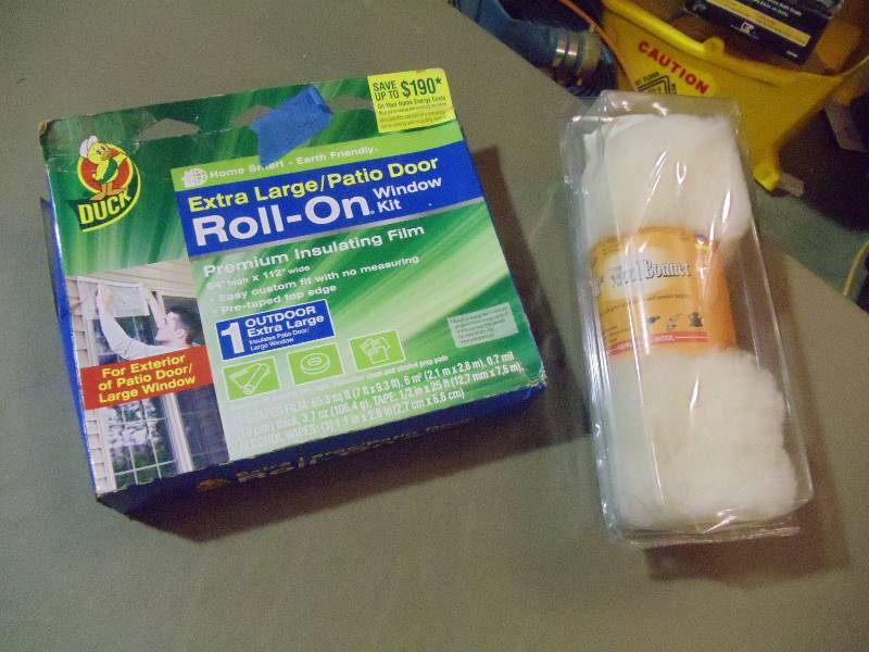 lot 348 image: NEW Qty 2 Polishing Bonnets PLUS X Large Patio Door Window Covering Kit