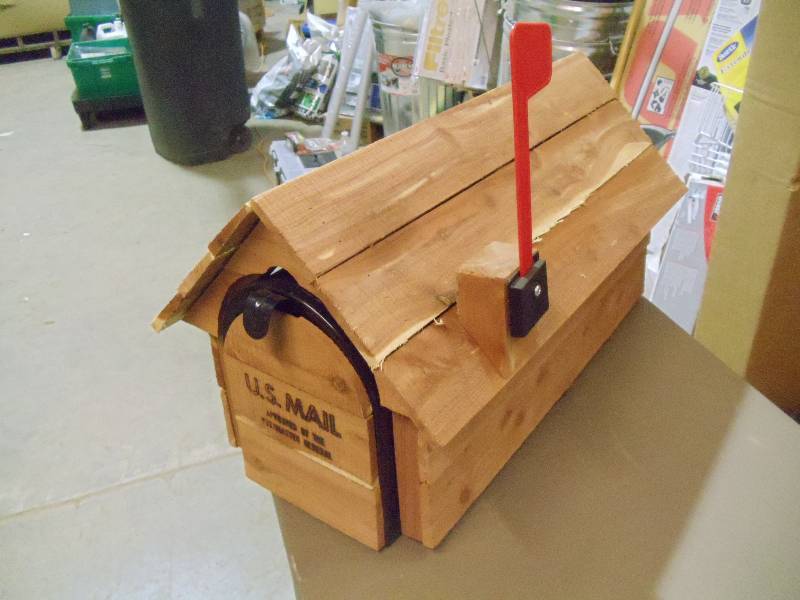 lot 351 image: NEW High End Gibralter Mailbox, Large, Steel and Cedar, Originall Priced at $149