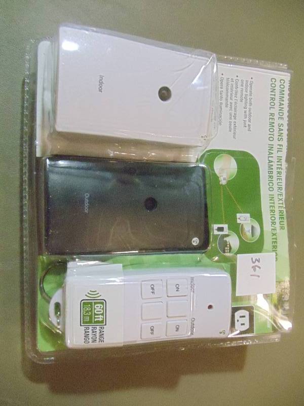 lot 361 image: New Woods Indoor and Outdoor Lighting Remote Control Kit incl 60 ft Range