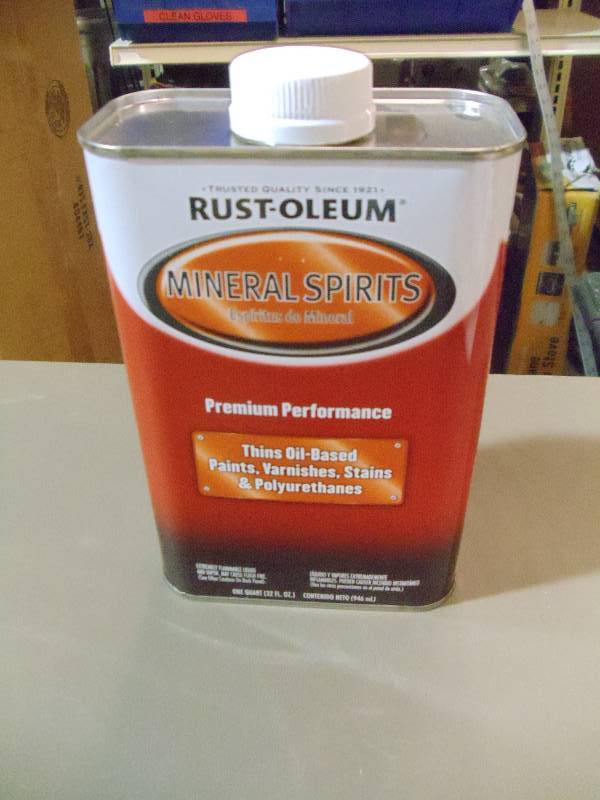 lot 382 image: NEW Qty 2 Cans RustOleum Premium Mineral Spirits, Low Oder, no Residue, Qt ea