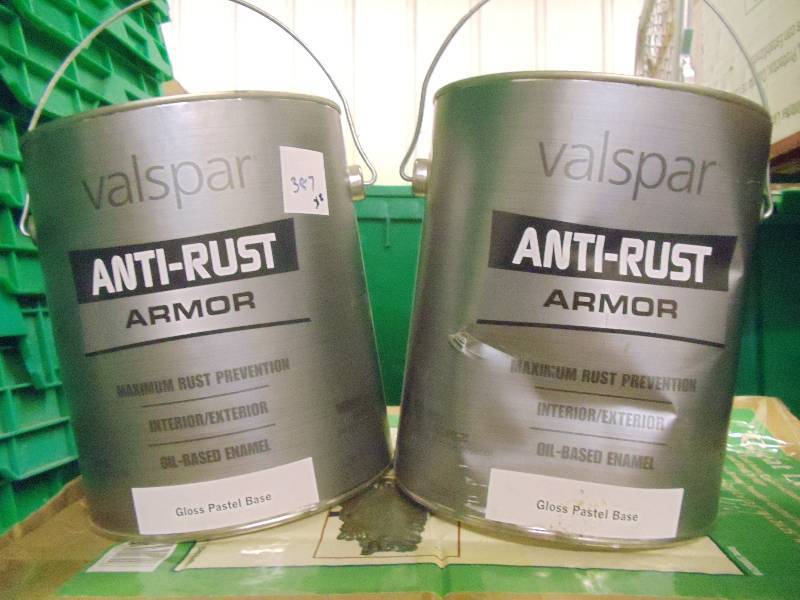 lot 387 image: NEW Qty 2 Gallons Rust Oleum Anti Rust Armor Paint Gloss Pastel White