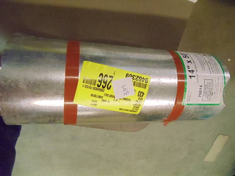 lot 389 image: NEW 14in x 50 ft Hot Dipped Galvanized Flashing