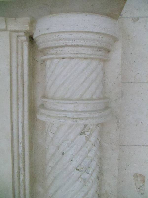 Stone fireplace