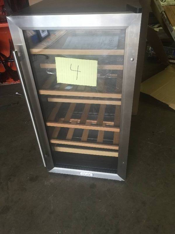 lot 4 image: Vissani 17 in. 28-Bottle Wine Cooler in Stainless Steel