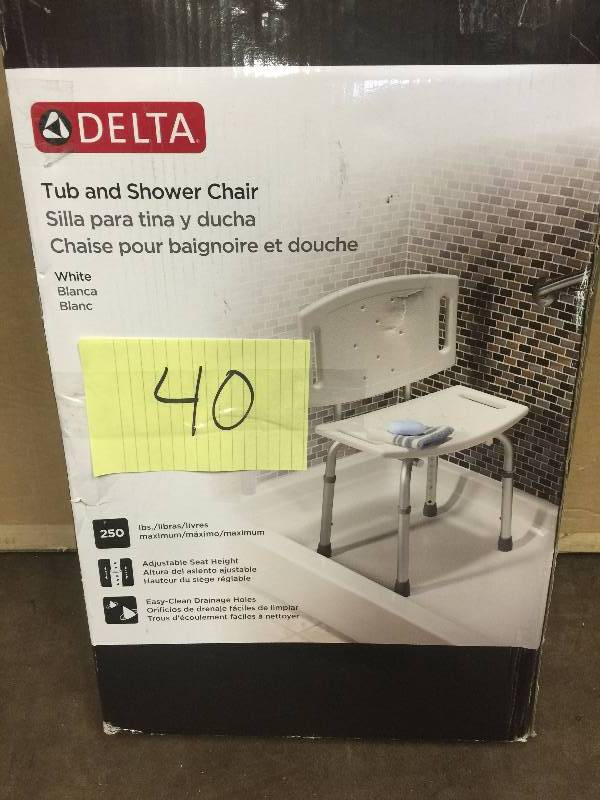 lot 40 image: Delta Tub and Shower Chair New