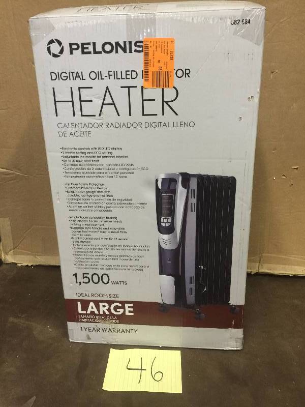 lot 46 image: Pelonis Oil Filled Heater used tested works
