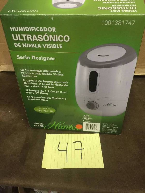 lot 47 image: Hunter Ultrasonic Humidifier New