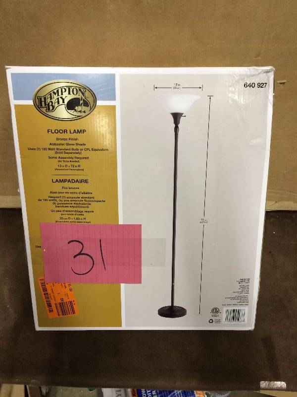 Hampton bay deals bronze floor lamp