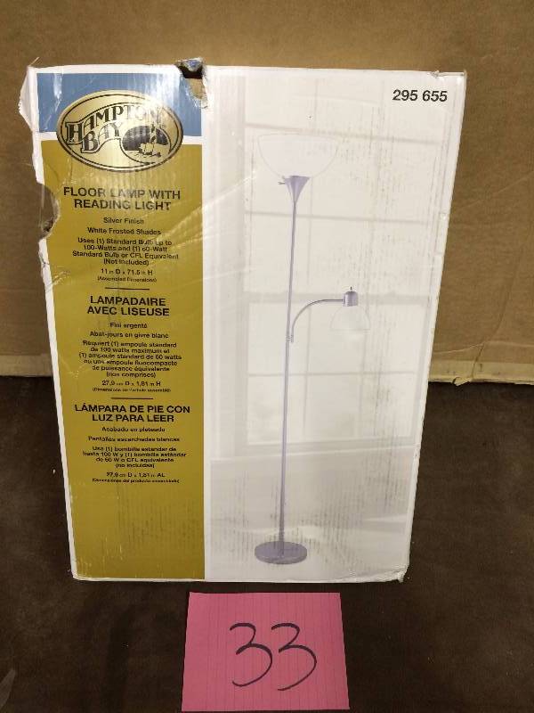 lot 33 image: Floor Lamp with Reading Light