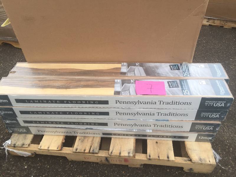 lot 7 image: Lot of 8 cases - Jujube 12 mm Thick x 4.76 in. Wide x 47.52 in. Length Laminate Flooring (11 sq. ft.  case) New