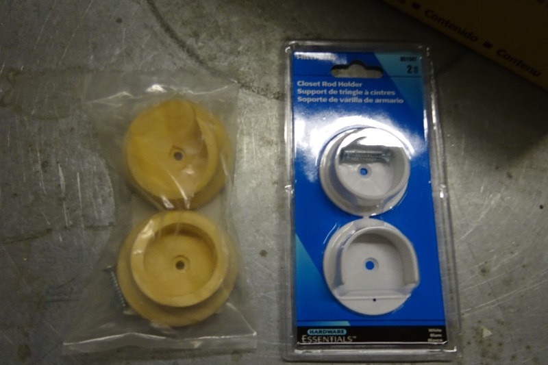 2 style of closet rod holders