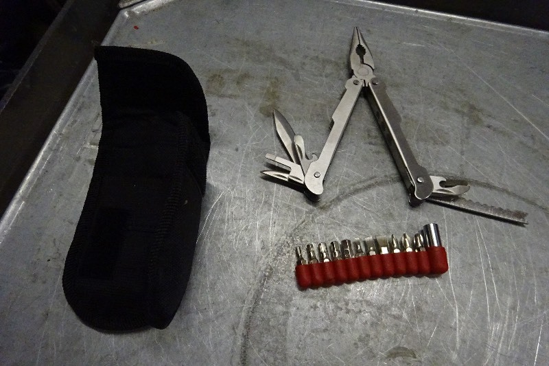 Multi Use pliers, screwdriver, and bit set