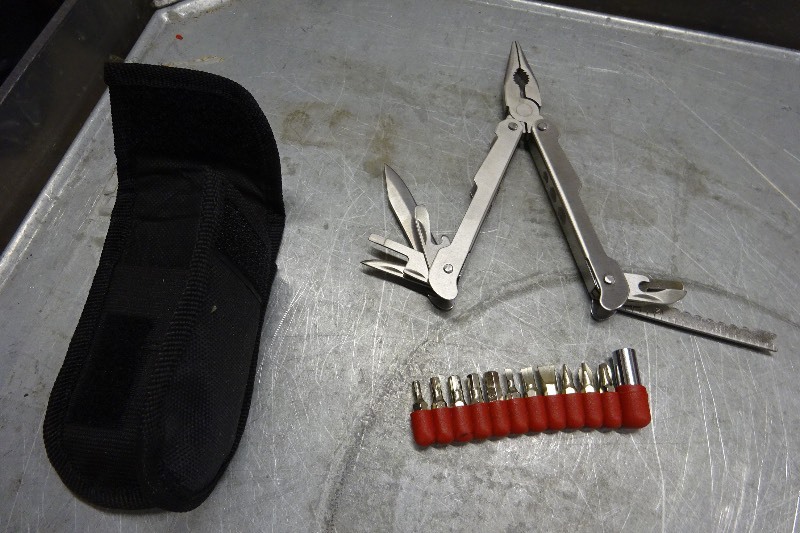 Multi Use pliers, screwdriver, and bit set