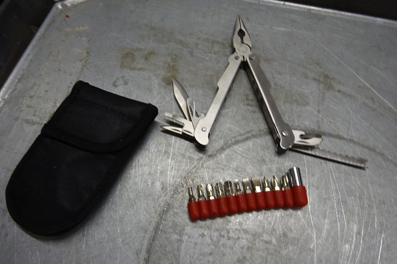 Multi Use pliers, screwdriver, and bit set