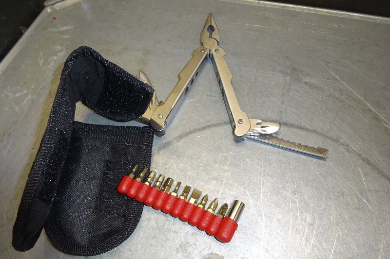 Multi Use pliers, screwdriver, and bit set