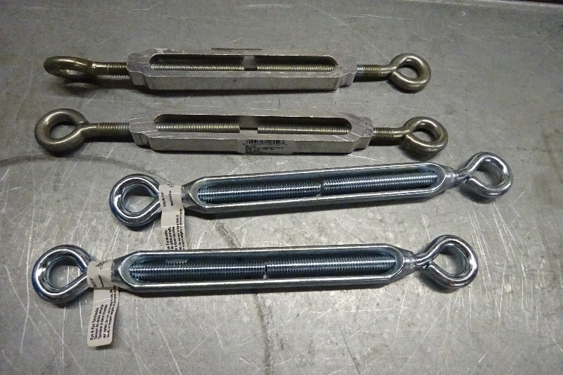 2 - 38 x 10 14 turn buckle, 2 eye & eye turnbuckle 38 x 16 14