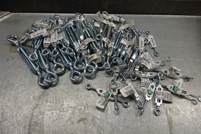 Variety of sizes turn buckles