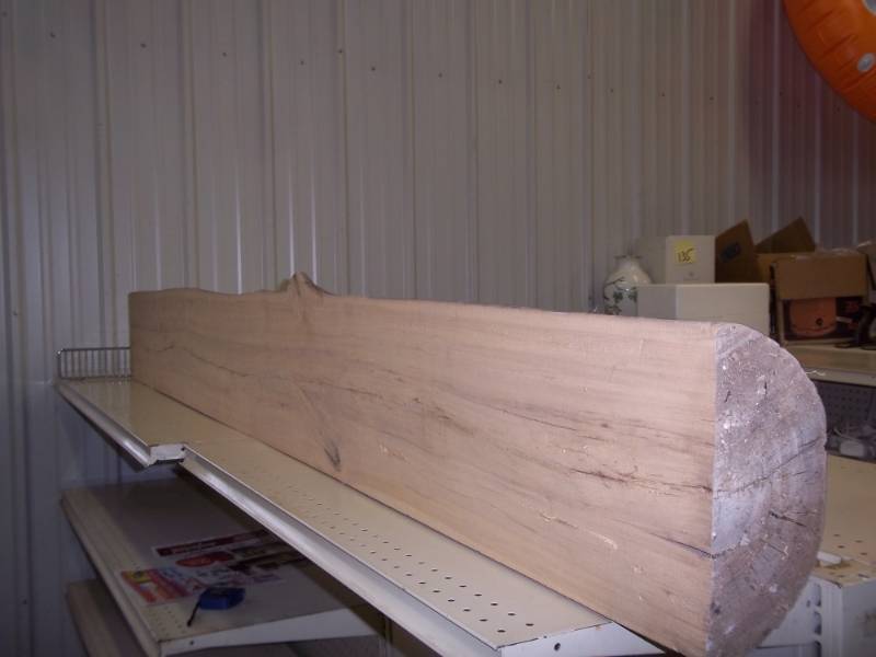 lot 14 image: 8 mantle unfinished wood