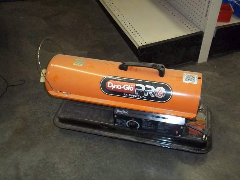 lot 21 image: dyno-glo pro portable kerosene heater 75,000 btu model #kfa75h