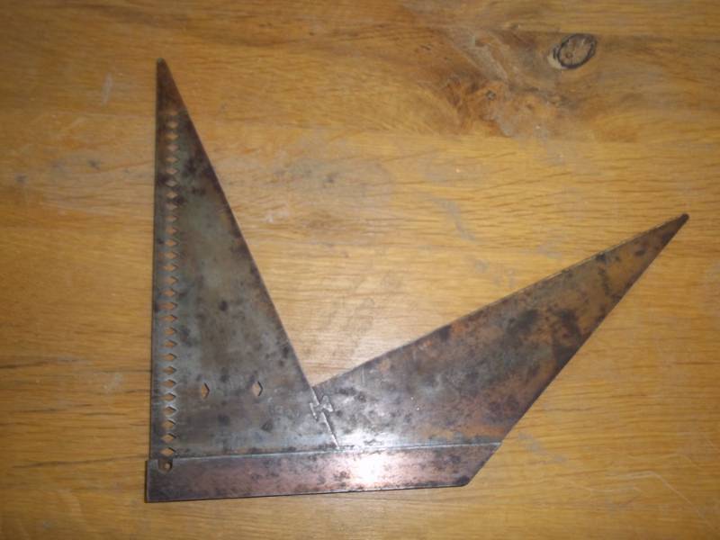 lot 56 image: antique speed square universal square dated may 13th 1902