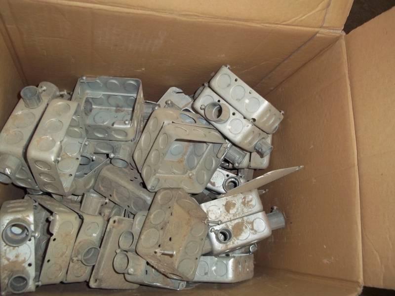 lot 87 image: box of electrical conduit boxes