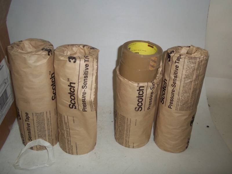 lot 196 image: 3m packaging tape 4pks of 8 rolls