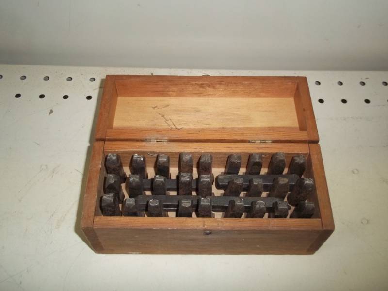 lot 226 image: wood box letter punch