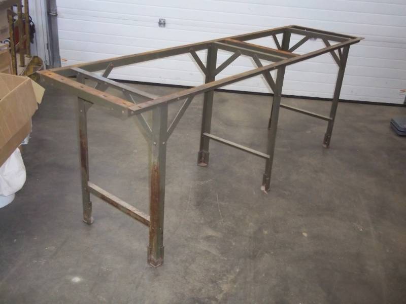 lot 317 image: Metal Table 24 wide x 92 Long x 33 High this table is not assembled