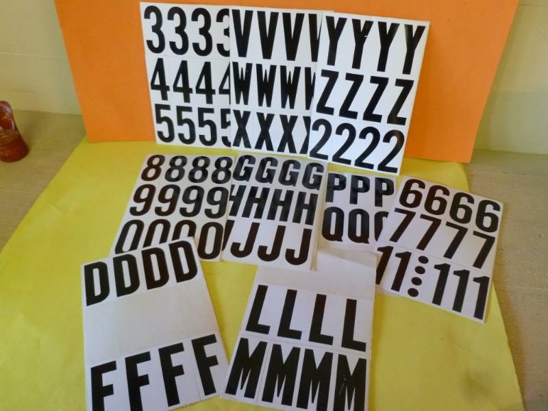 lot 83 image: Letter Sticker Sheets