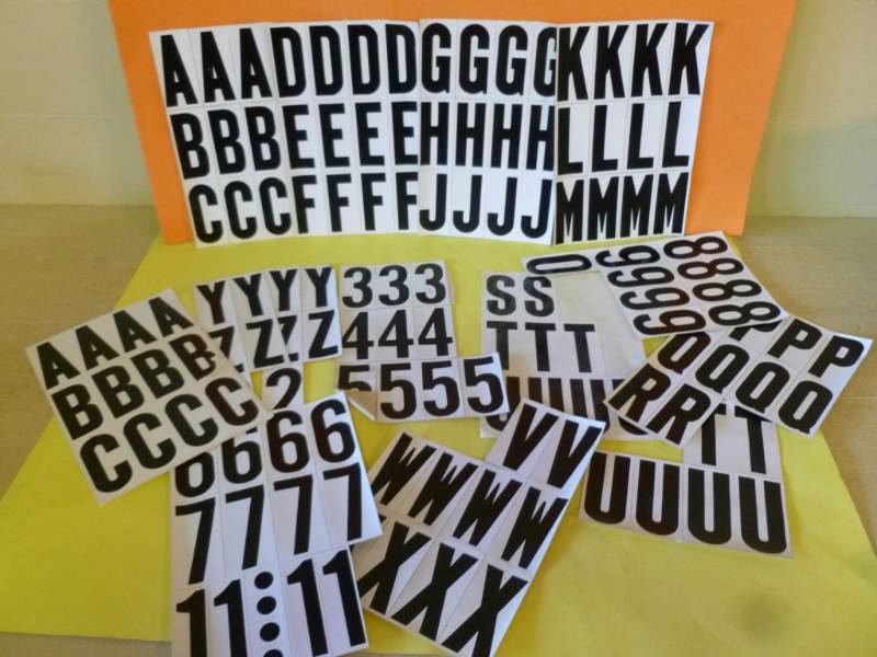lot 84 image: Letter Sticker Sheets