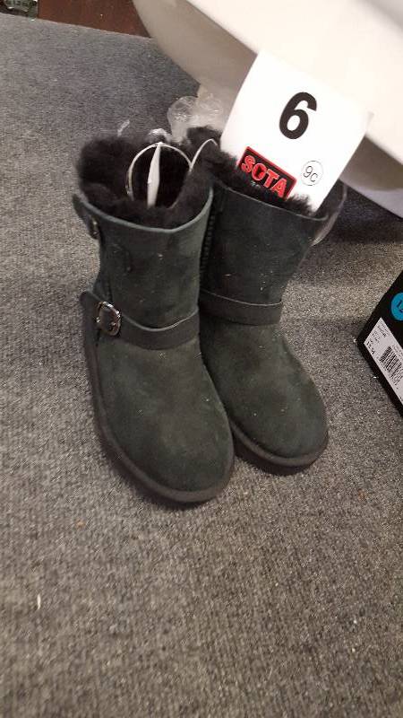 KIRKLAND SHEARLING BUCLE BOOT  BLACK  CHILDS  T12
