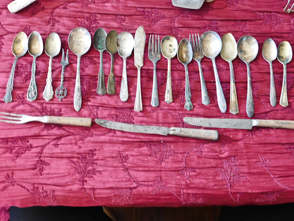 lot 46 image: lot of vintage silverware please see photos