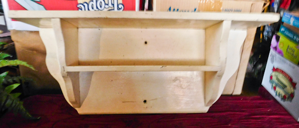 lot 79 image: wooden wall shelf decor