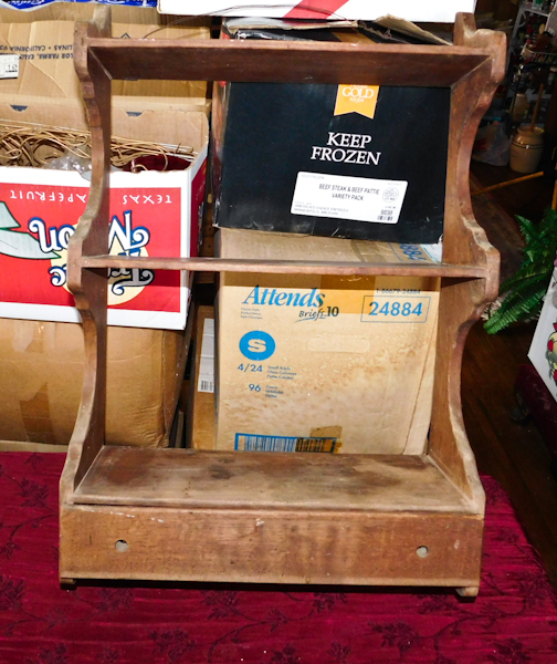 lot 81 image: wooden wall shelf decor