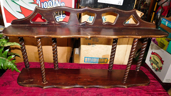 lot 82 image: wooden wall shelf decor