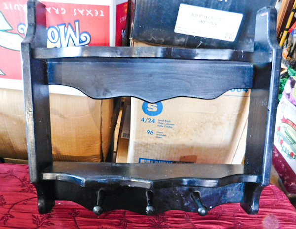 lot 83 image: wooden wall shelf decor