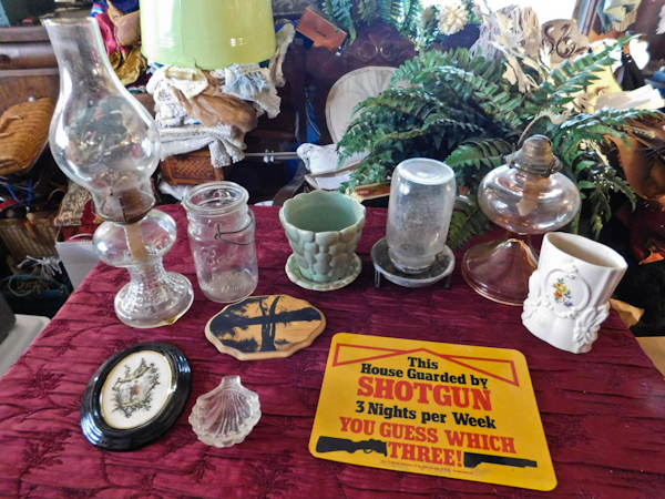 lot 158 image: glass oil lamps ceramic planters glass jars and more