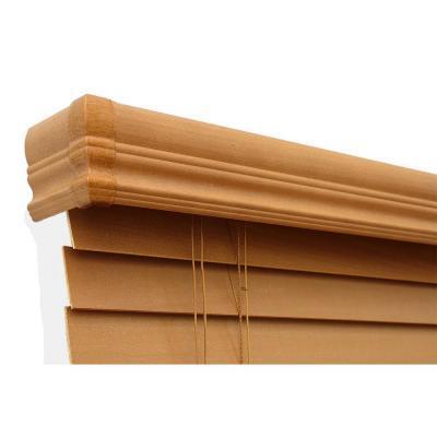 lot 26 image: Golden Oak 2 in. Basswood Blind - 29 in. W x 72 in. L