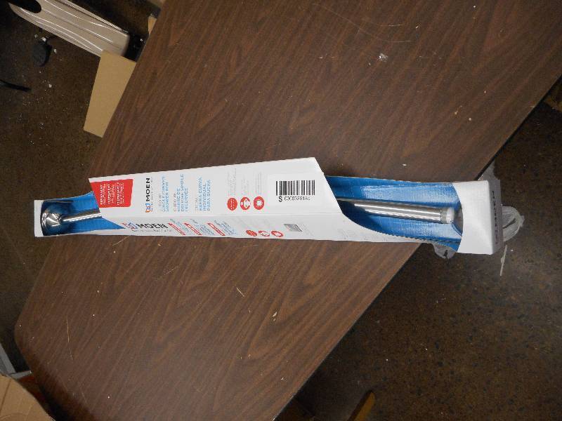 lot 127 image: 72 in. Adjustable Curved Shower Rod in Chrome