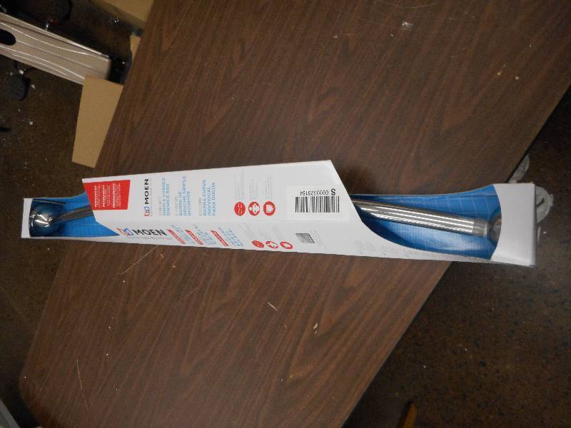 lot 128 image: 72 in. Adjustable Curved Shower Rod in Chrome