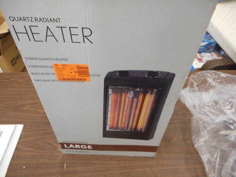 lot 15 image: 1500-Watt 2-Element Infrared Electric Portable Heater