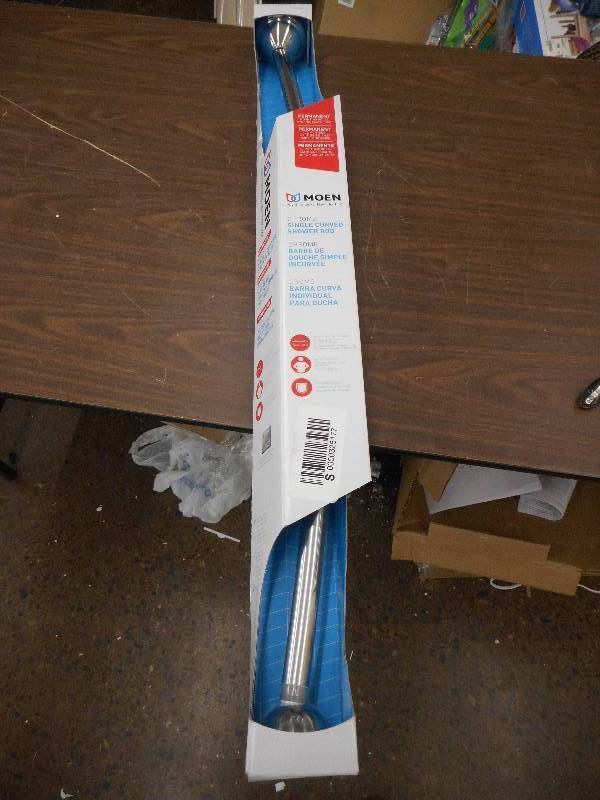 lot 53 image: 72 in. Adjustable Curved Shower Rod in Chrome
