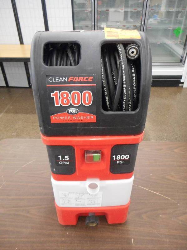 lot 67 image: 1800-PSI 1.5-GPM Heavy-Duty Axial Cam Electric Pressure Washer