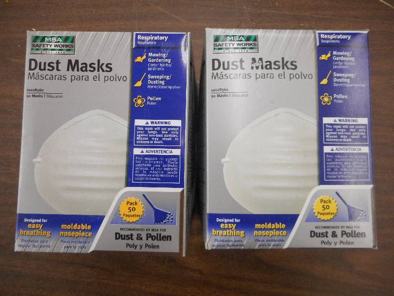 lot 68 image: (100) 2 Boxes Of Dust Masks - NEW