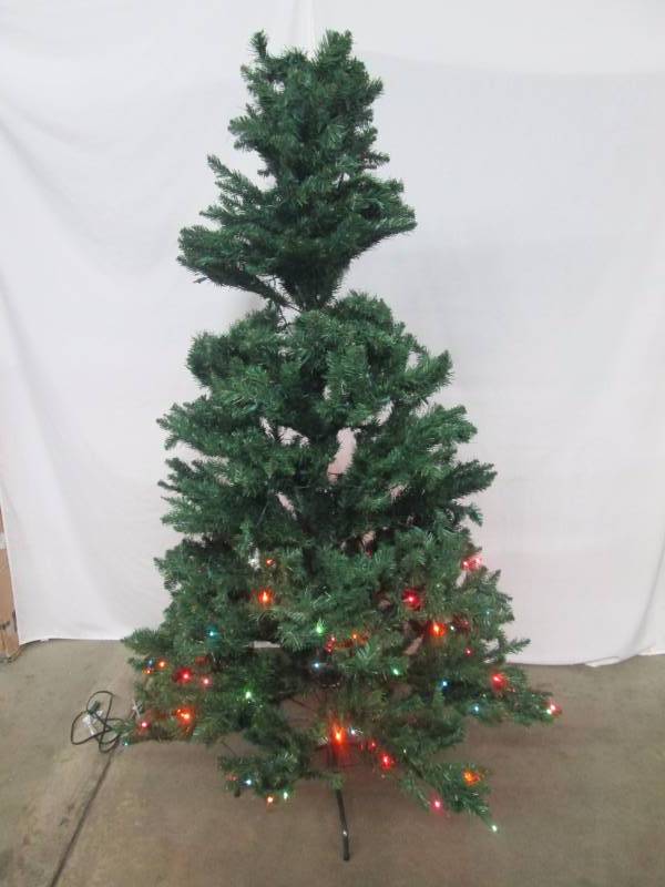 7 Prelit Pine Tree with Multicolor Lights