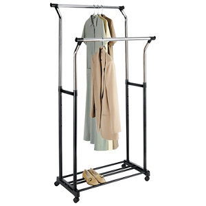 Alcove Double Adjustable Garment Rack