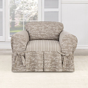 Sure Fit Vintage Script Chair Slipcover