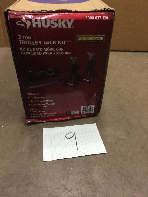 lot 9 image: Husky 2 Ton Trolley Jack Kit