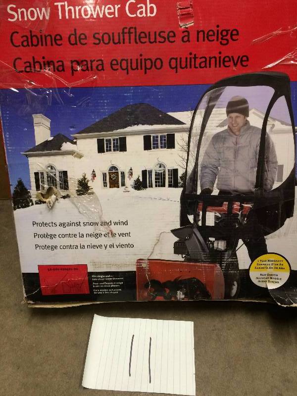 lot 11 image: Snow Thrower Cab