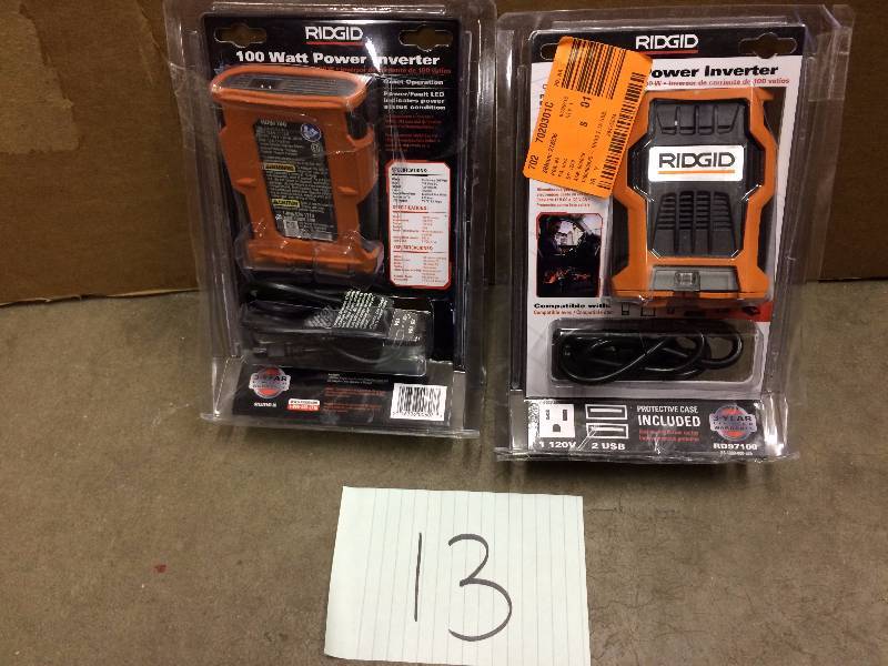 lot 13 image: Lot of 2 Ridgid Inverters New